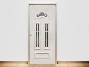 טפט מעוצב לדלת | מדבקת טפט לדלת בעיצוב נקי עם חלון