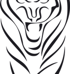 מדבקת קיר | נמר מופשט