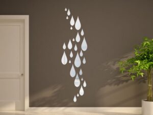 מדבקת מראה של טיפות הגשם