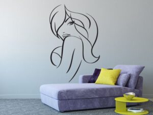 מדבקת קיר | אישה מסתורית