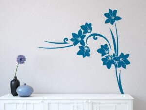 מדבקת קיר | פרחים פינתיים