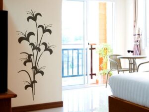 מדבקת זר פרחים מסוגננים