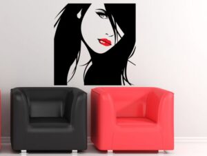 מדבקת קיר | פני אישה