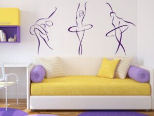 מדבקת קיר רקדנית בלרינה