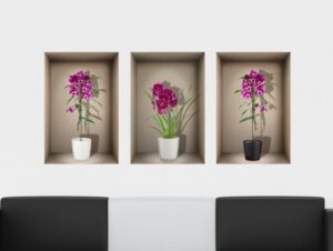 מדבקות נישה | שחור לבן וסגול