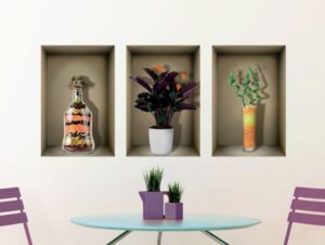 מדבקות נישה | פרח כתום