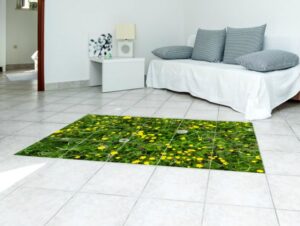 מדבקות רצפה | שדה פרחים