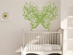 מדבקת קיר | פרפר מעוטר