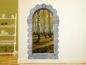 מדבקת שער 3D | היער הצהוב