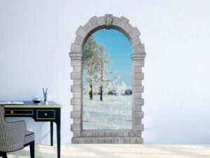 מדבקת שער 3D | שדה קפוא