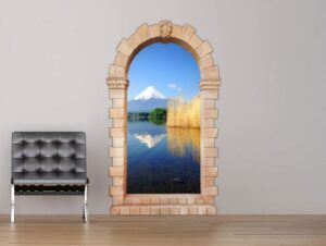 מדבקת חלון 3D | הר פוג'י