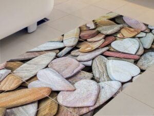 מדבקות רצפה | לבבות מאבן