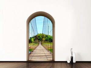 מדבקת שער 3D | גשר תלוי