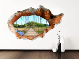 מדבקת חור בקיר לגשר בטבע