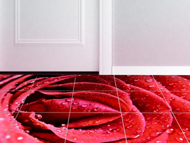 מדבקות רצפה | ורד