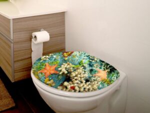 מדבקה לאסלה מתחת לים