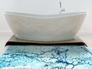 מדבקת רצפה | טיפות מים