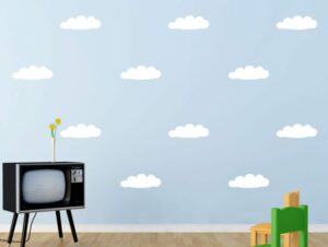 סט מדבקות קיר | עננים מצויירים