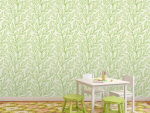 טפט עלים ירוקים