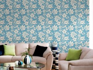 טפט פרחי בר בכחול