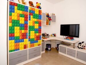 טפט לגו צבעוני לארונות