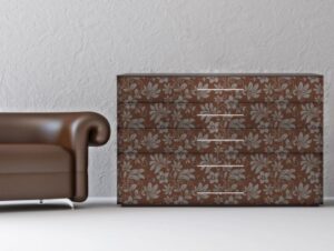 טפט לרהיטים | פרחים חומים