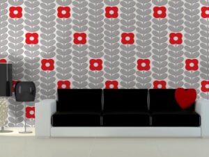 טפט פרחים אדומים