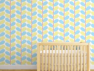 טפט עלים בצבעי פסטל