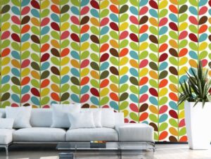 טפט עלים צבעוניים
