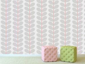 טפט עלים באפור עדין