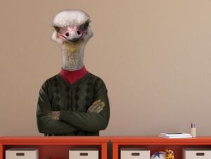 מדבקת קיר יען סקפטי ומגניב