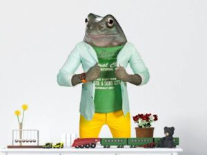 מדבקת קיר | צפרדע מגניב