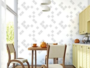 טפט אבסטרקטי עם ריבועים אפורים