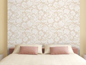 טפט עיטור פרחים קרמל