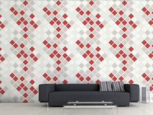 טפט ריבועים אדומים