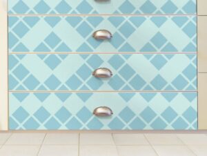 טפט לרהיטים ריבועים כחולים