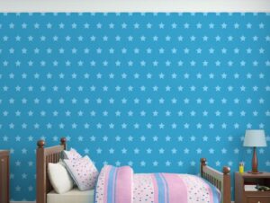 טפט לקיר כוכבים ברקע כחול