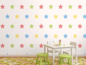 טפט כוכבים צבעוניים