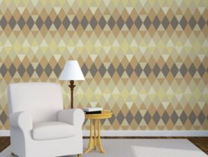 טפט גאומטרי חום