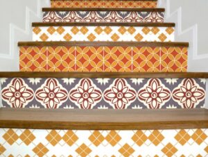 מדבקות למדרגות | משובץ וינטג'