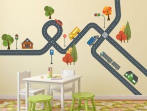 סט מדבקות קיר | עיר קטנה