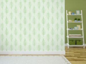 טפט עלים ירוקים משורטטים