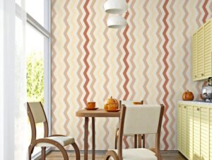 טפט חום זיגזג בגווני חום