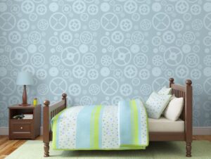 טפט גלגלי שיניים בכחול