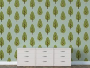 טפט עצים מצויירים