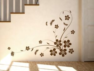 מדבקת קיר | פרחים פינתיים