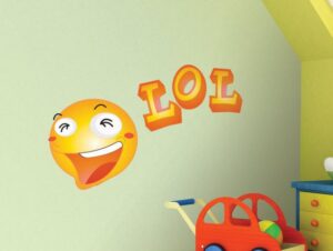 מדבקת קיר | סמיילי צוחק