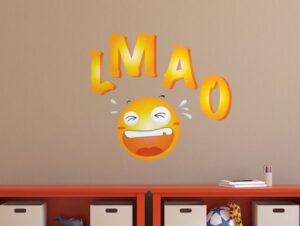 מדבקת קיר | סמיילי צוחק