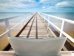 טפט של ים לאמבטיה