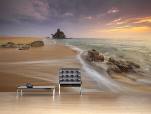 טפט שקיעה מול הים